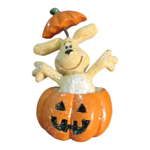 ⭐ Vintage Puppy in Pumpkin Brooch - Picture 1 of 4
